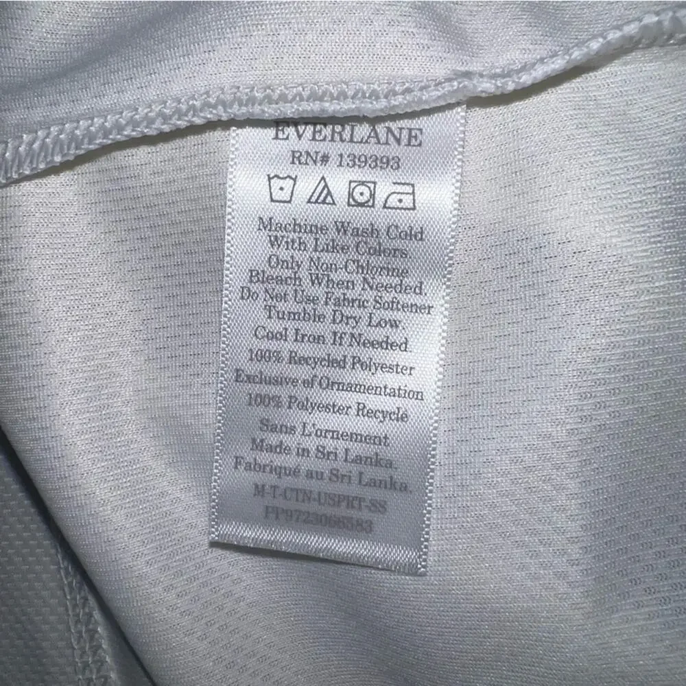Everlane / Uniform NEW Men's Sports Tee T-shirt  White Size Small Performance - Picture 7 of 7